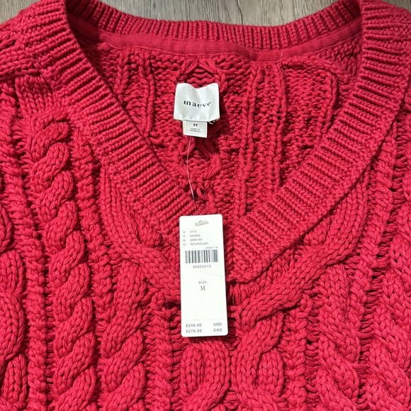 NWT! Anthropologie Maeve Wide-Sleeve Cable-Knit Sweater - Size Medium 💎 - Picture 7 of 12
